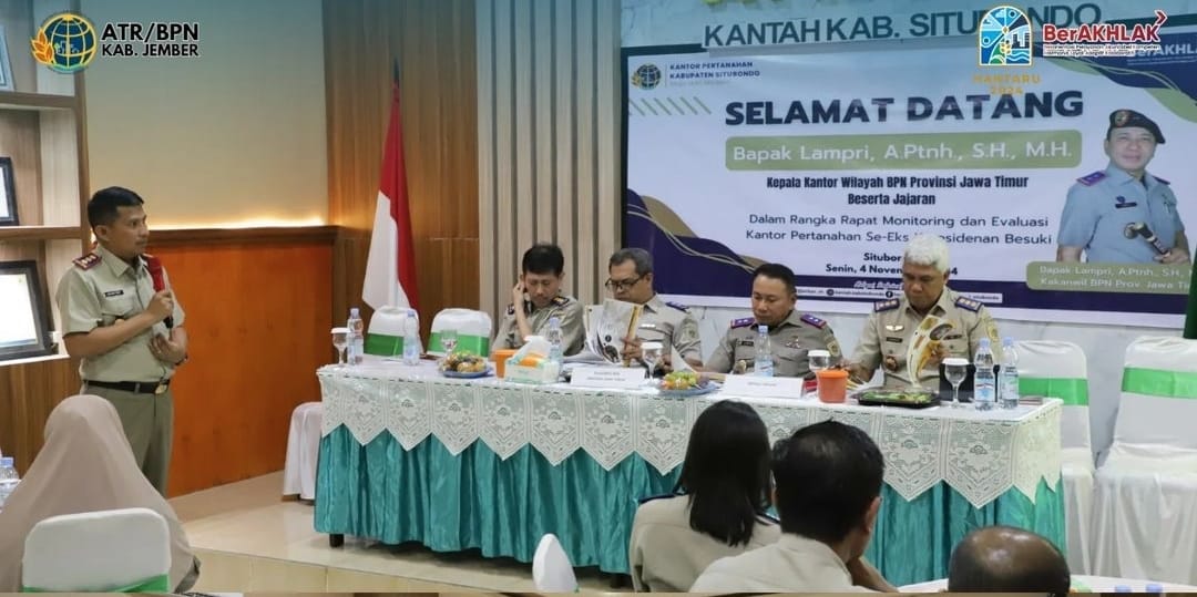 Kepala Kantor Pertanahan Jember Hadiri Monev Kakanwil BPN Jatim di Situbondo