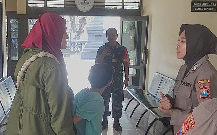 Polsek Blimbing Malang Terima Anak Berkebutuhan Khusus dari Pengemudi Ojol
