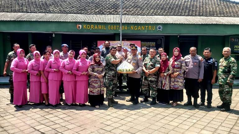 Tasyakuran HUT TNI ke-80, Koramil 0807/04 Ngantru Dapat Dukungan Masyarakat Tulungagung