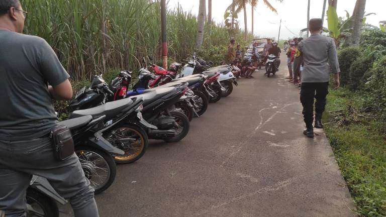 Polsek Dampit Amankan 15 Pembalap Liar