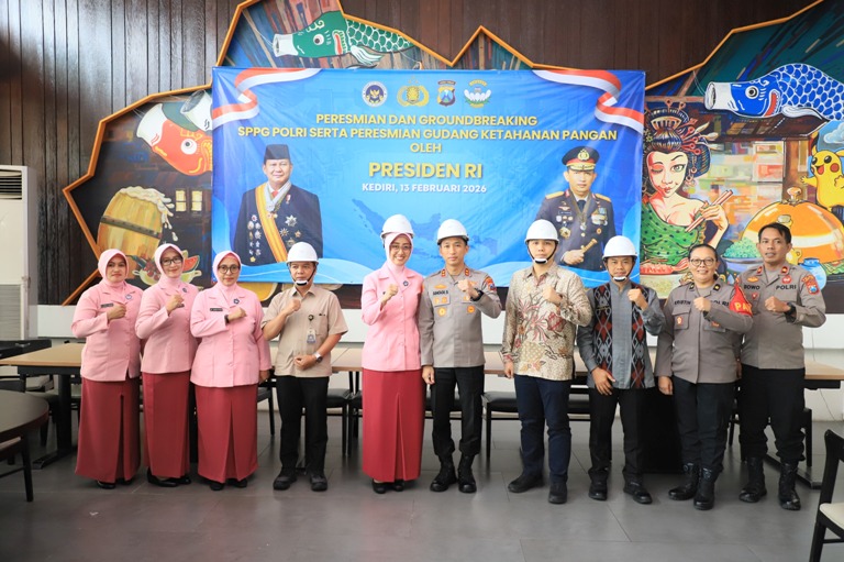 SPPG Polri Diluncurkan Presiden, Polres Kediri Kota Laksanakan Groundbreaking