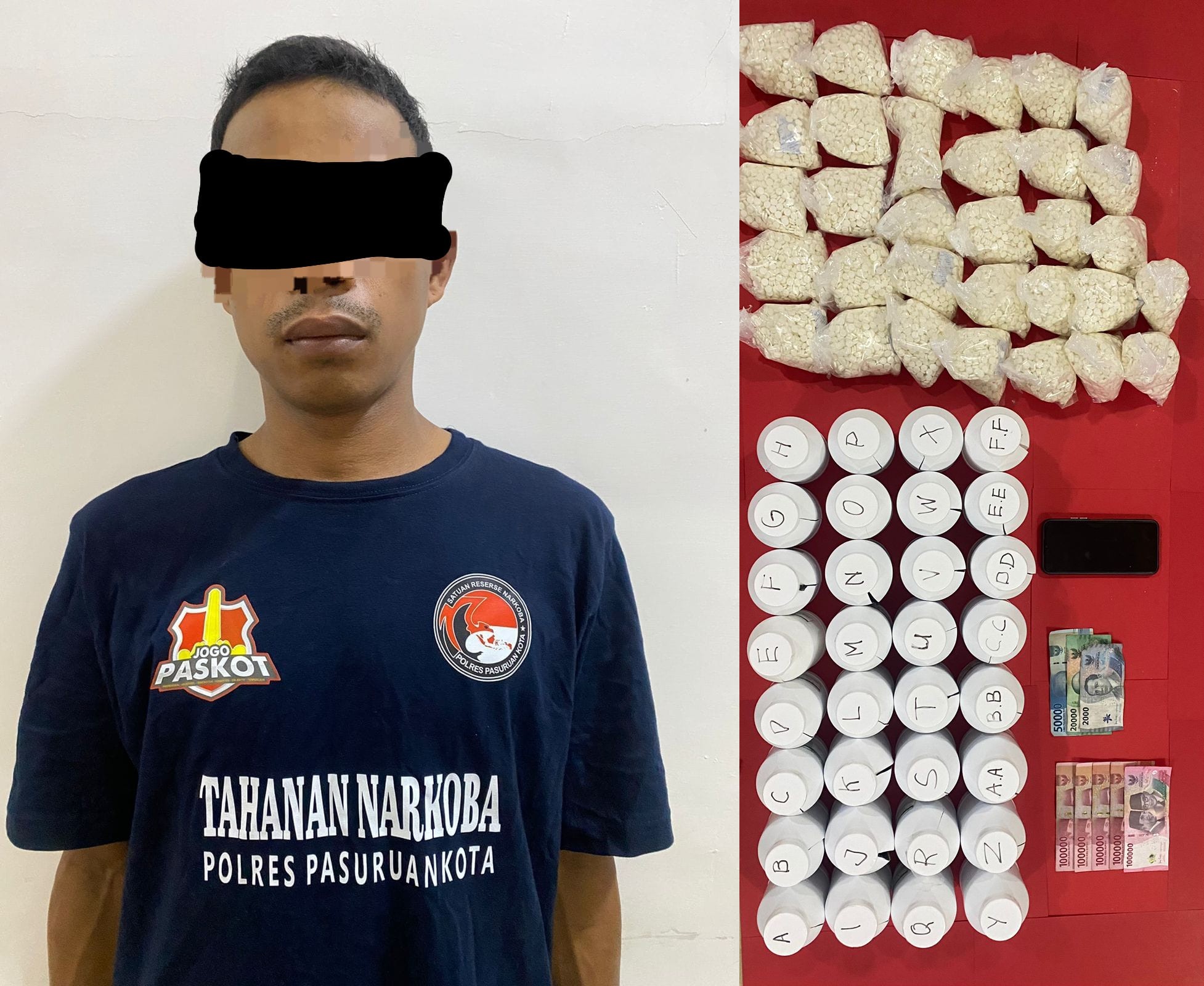 Pengedar Puluhan Ribu Pil Setan di Kota Pasuruan Ditangkap, Satu Buron