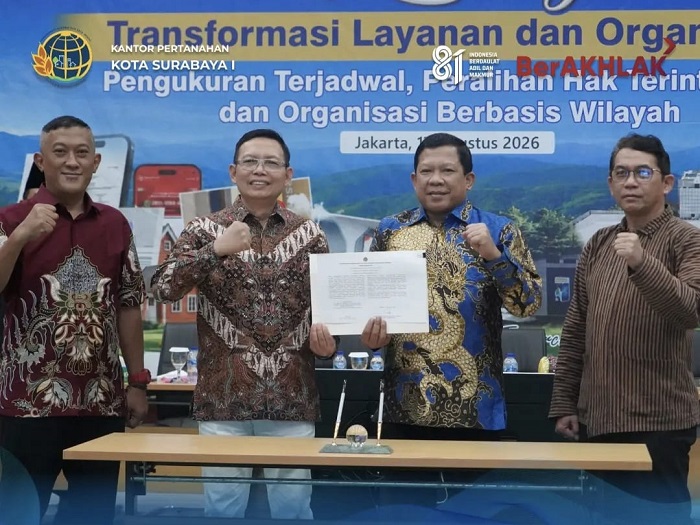 Peralihan Hak Ditarget 10 Hari, Kantor Pertanahan Kota Surabaya I Launching PERINTIS