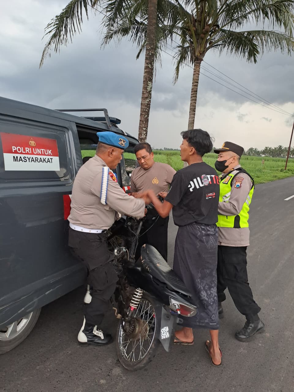 Polsek Gondanglegi Bubarkan Balap Liar dan Sita Motor Berdasarkan Laporan Call Center 110