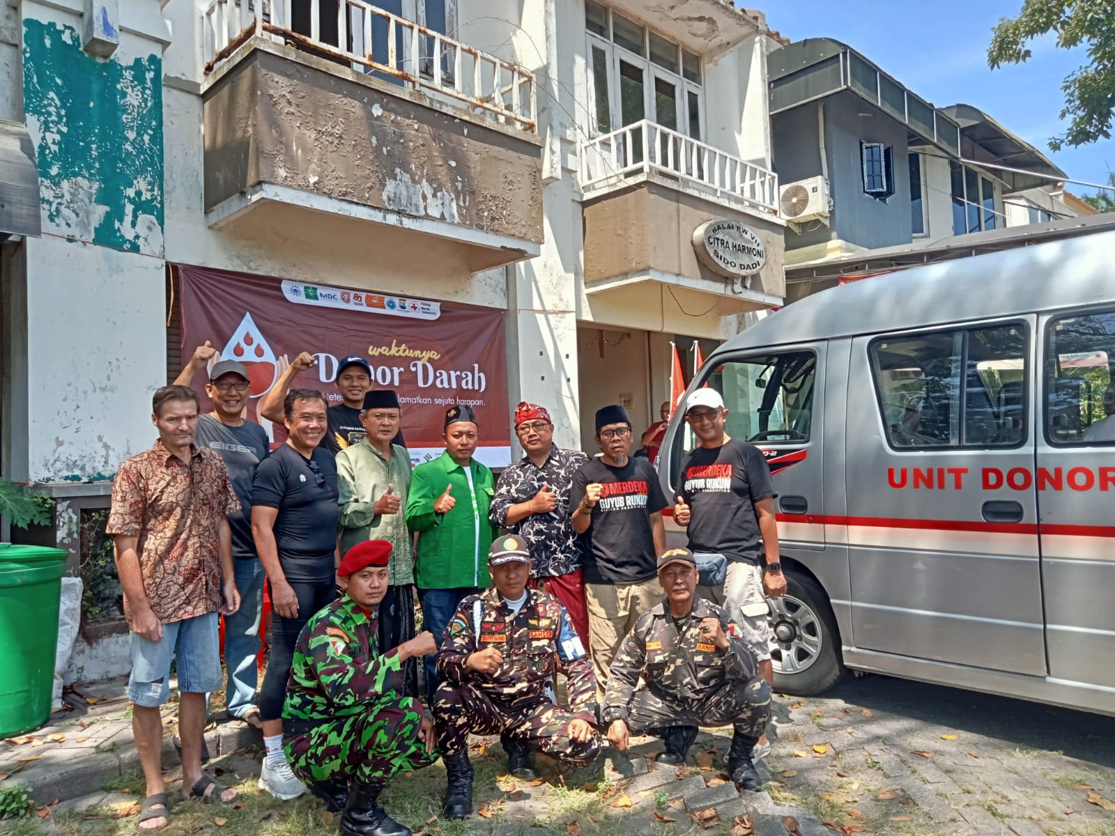 Peringati HUT ke-80 RI, RT/RW di Sidoarjo Gelar Donor Darah