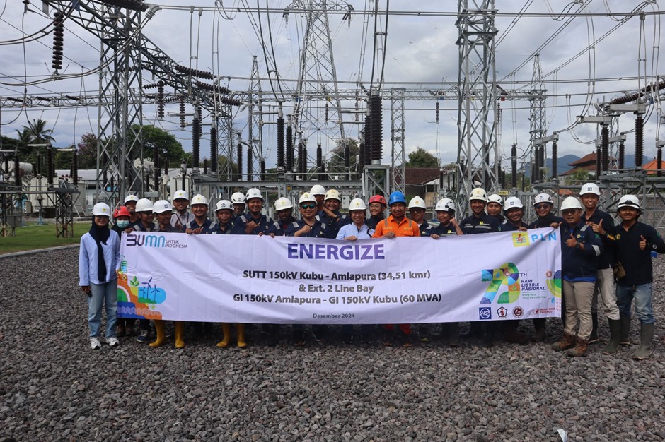 PLN UIP JBTB Berhasil Energize SUTT 150 kV dan Extension 2 Line Bay GI 150 kV Kubu-Amlapura 