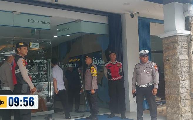Patroli Rutin Polsek Mulyorejo Amankan Transaksi Nasabah Bank Mandiri Mulyosari