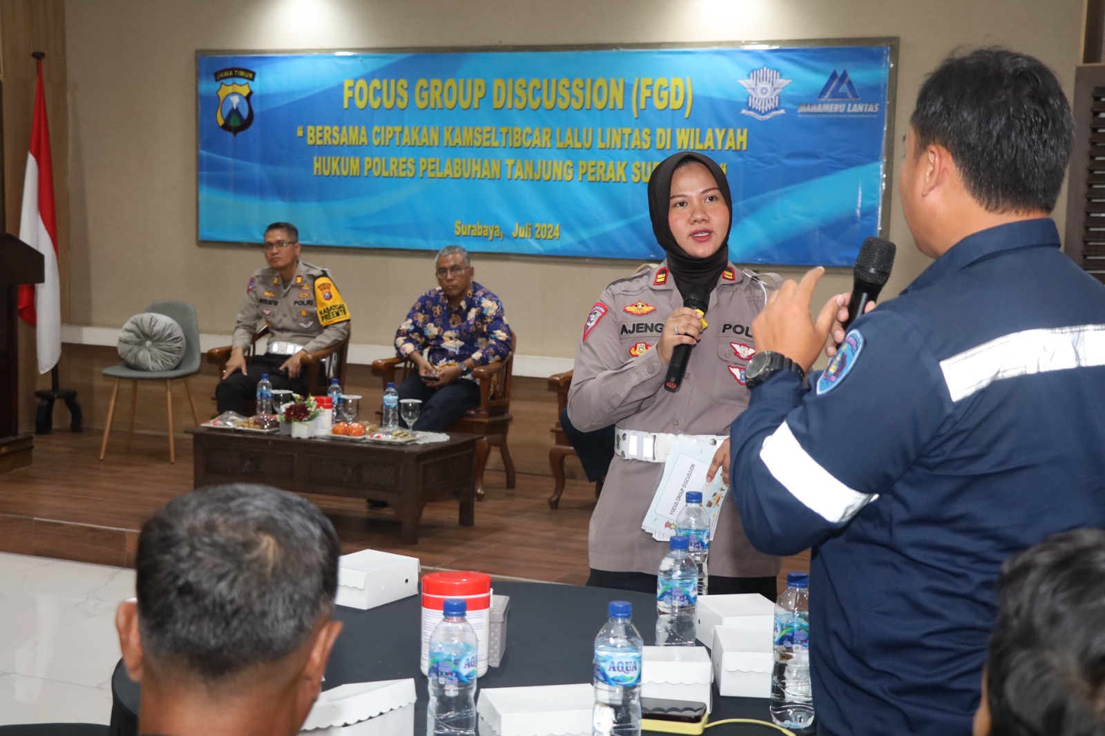 Polres Pelabuhan Tanjung Perak Gelar FDG Ciptakan Kamseltibcar Lalu Lintas