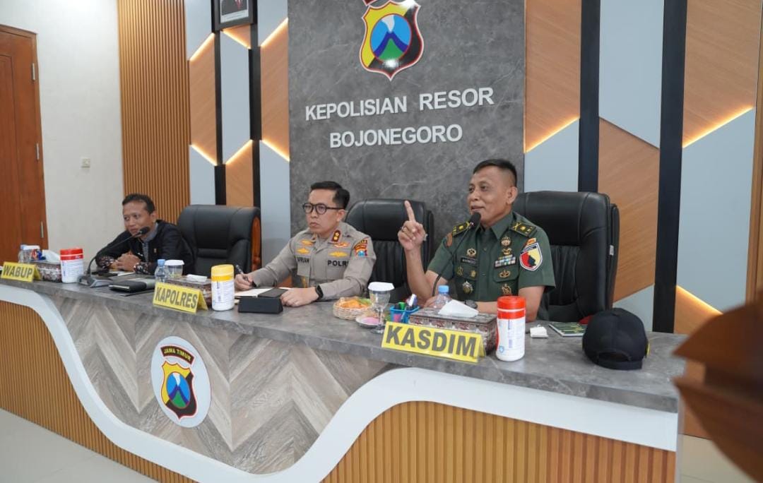 Jelang Nataru, Polres Bojonegoro Gelar Rakor Pengamanan Terpadu