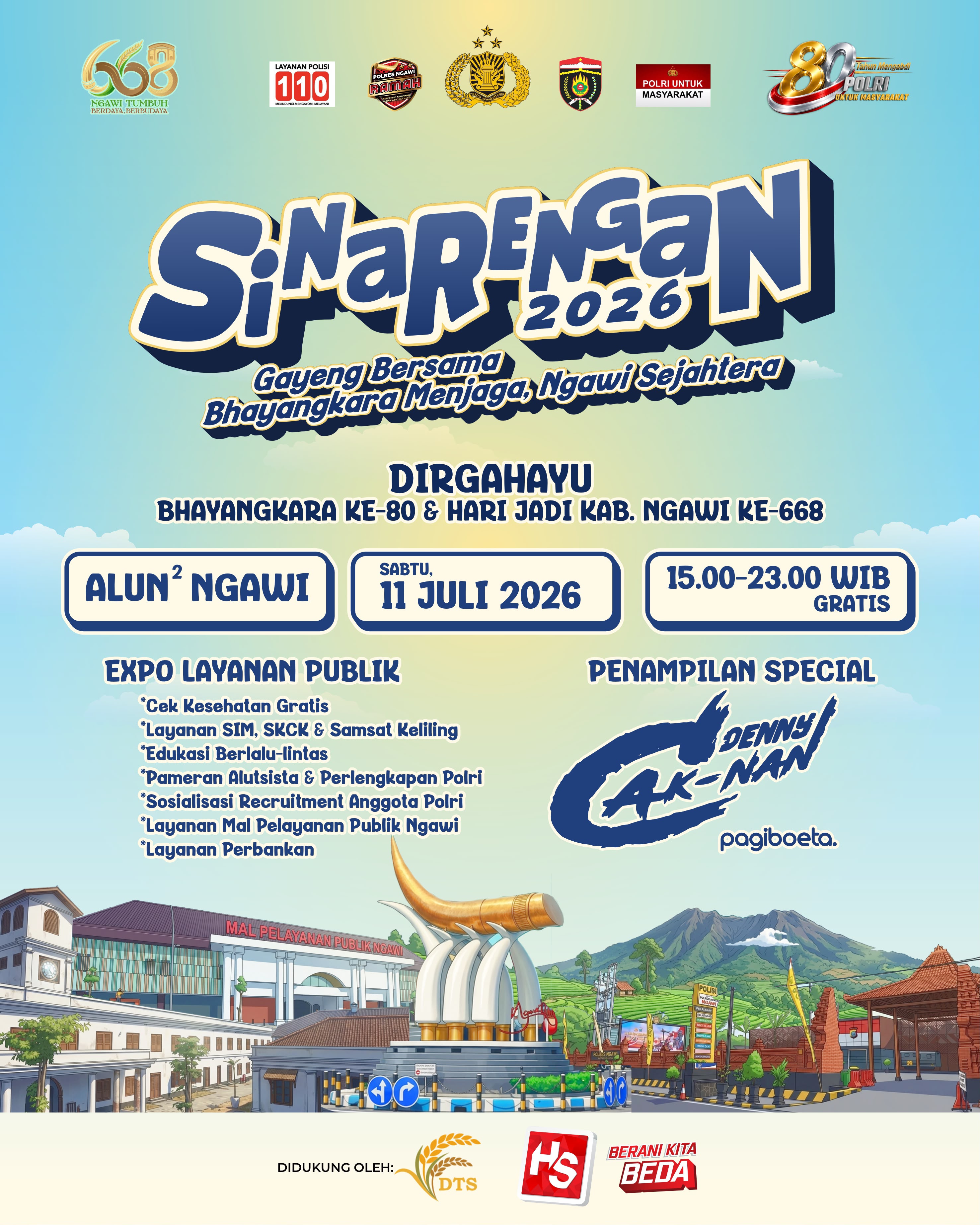 Polri untuk Masyarakat, SINARENGAN 2026 Jadi Pesta Pelayanan dan Hiburan Warga Ngawi 