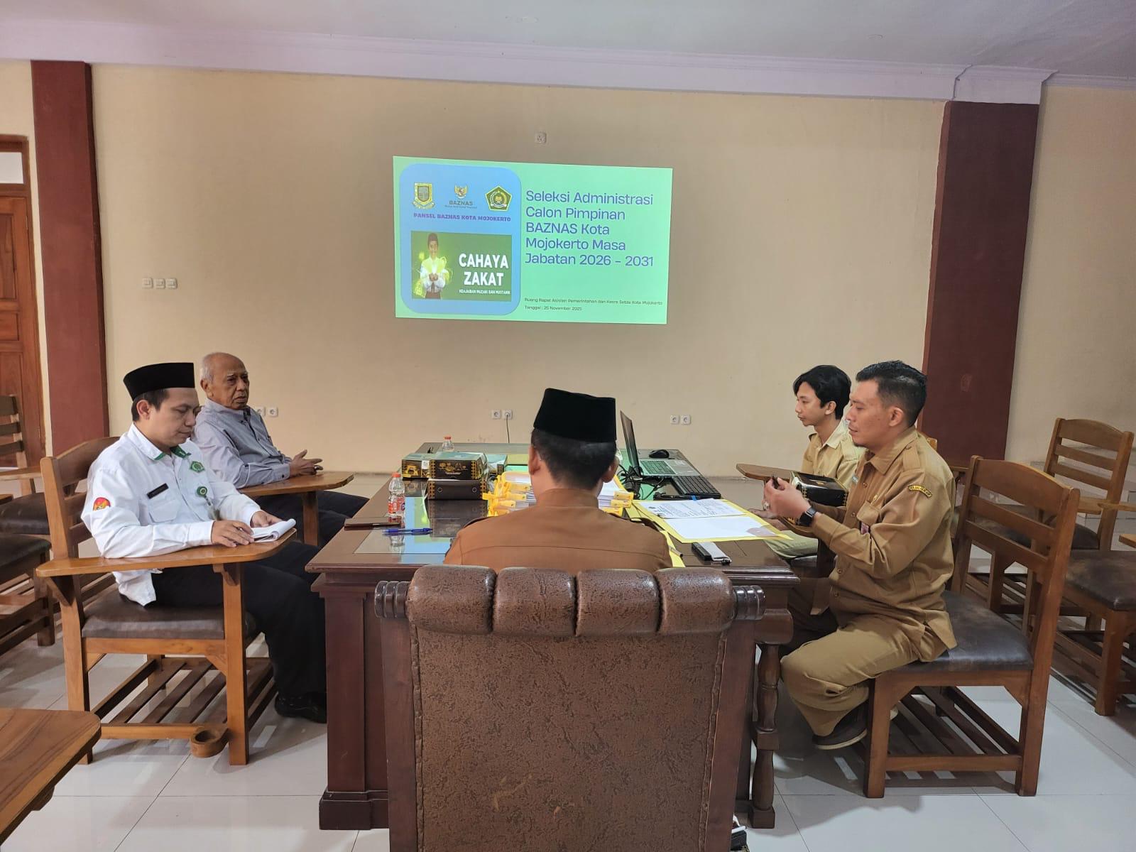 Perebutan Kursi Pimpinan Baznas Kota Mojokerto, 8 Peserta Melaju ke Tahap Selanjutnya