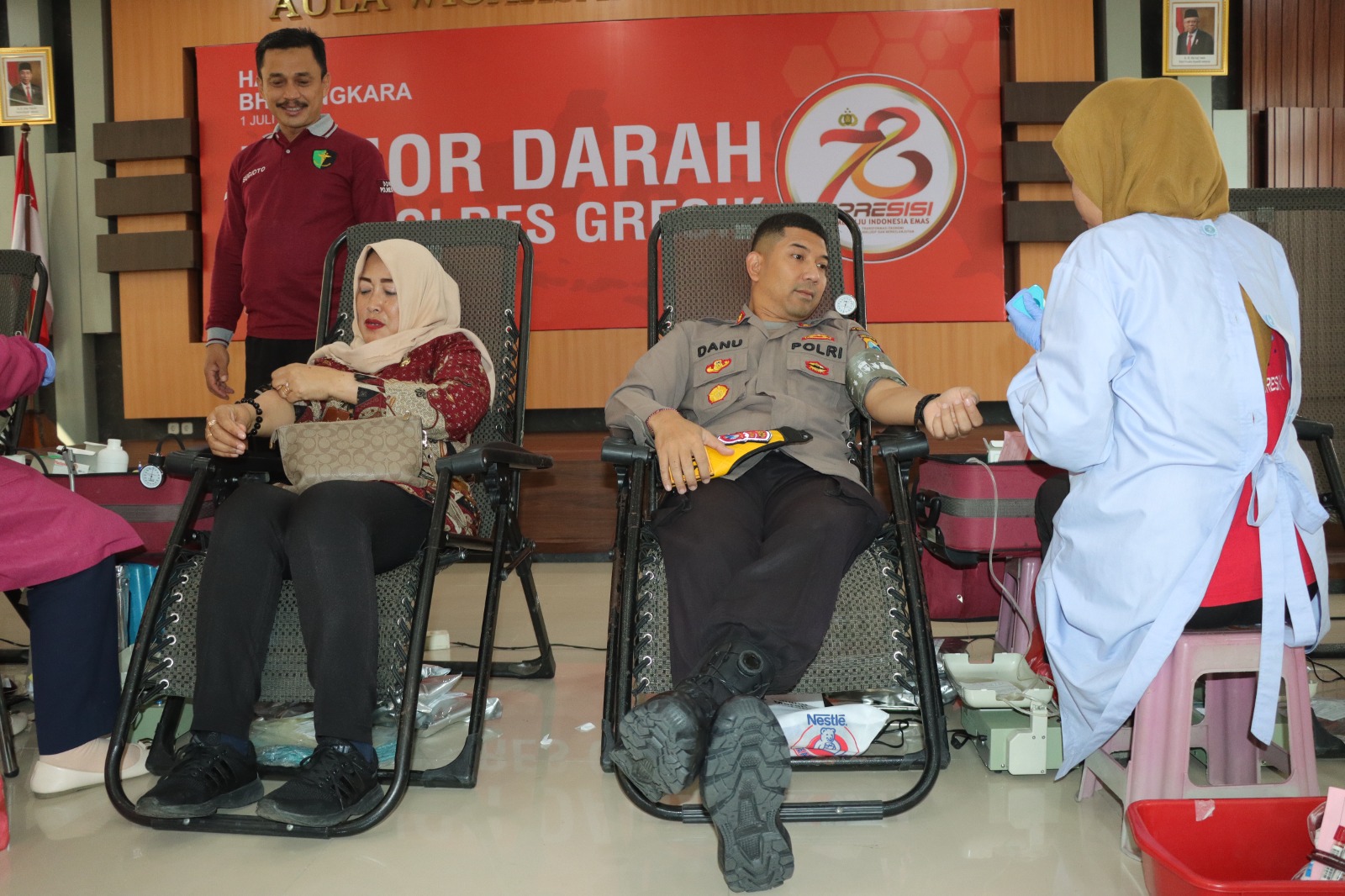 Donor Darah Semarakkan Hari Bhayangkara Ke-78 Polres Gresik