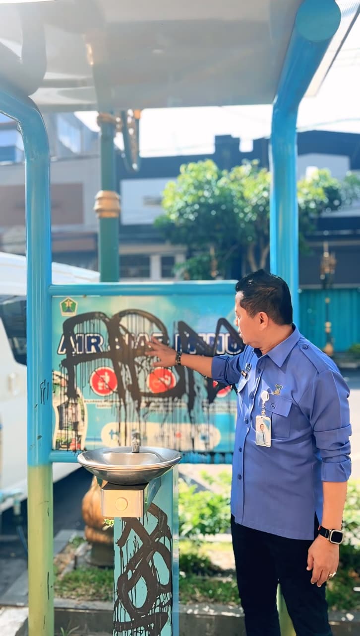 Anjungan Air Siap Minum Tugu Tirta Jadi Sasaran Aksi Vandalisme