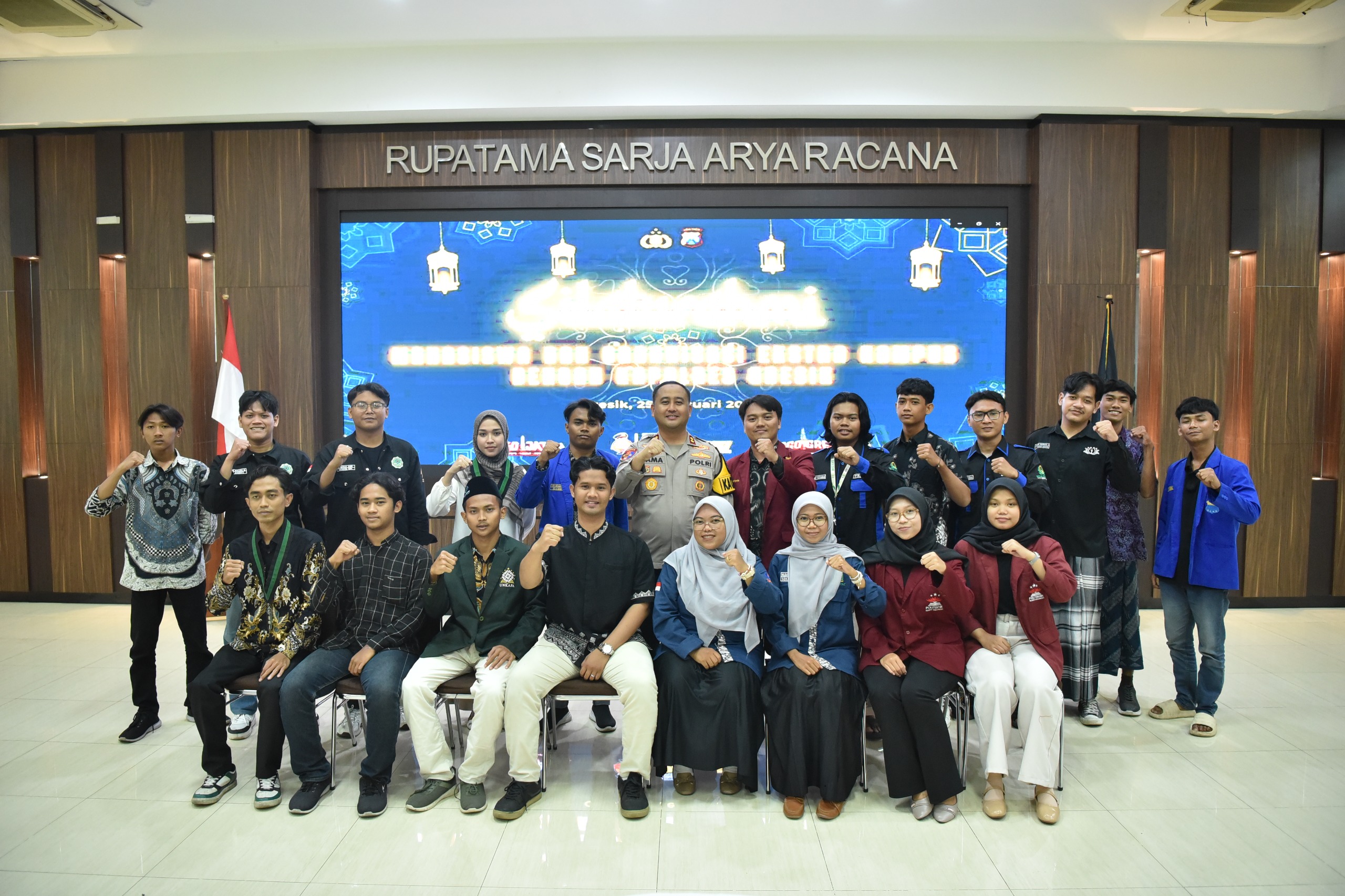 Silaturahmi Mahasiswa dan Organisasi Ekstra Kampus, Kapolres Gresik Ajak Perkuat Sinergi Jaga Kamtibmas