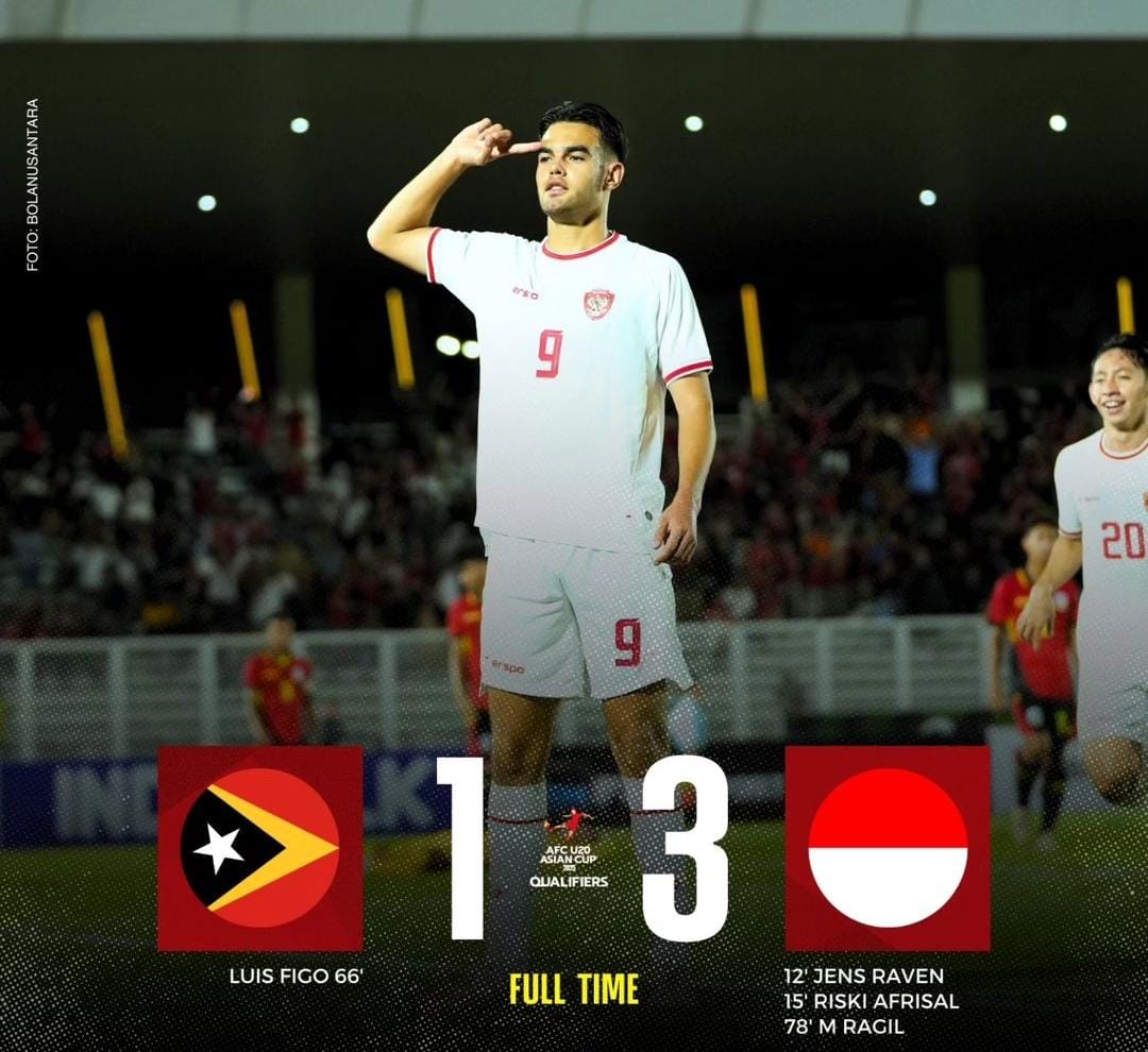 Indonesia U-20 Gasak Timor Leste 3-1