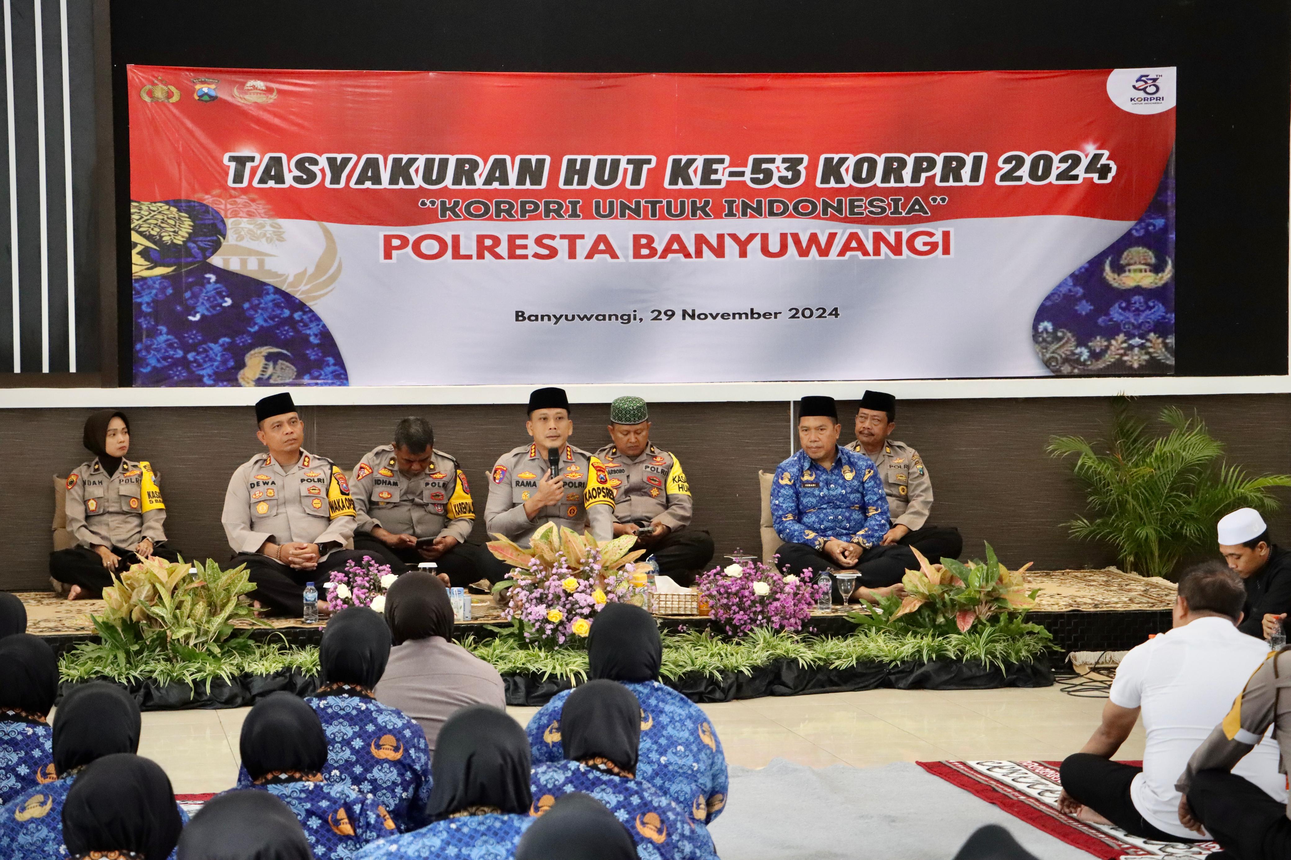 Polresta Banyuwangi Peringati HUT Ke-53 KORPRI Tahun 2024