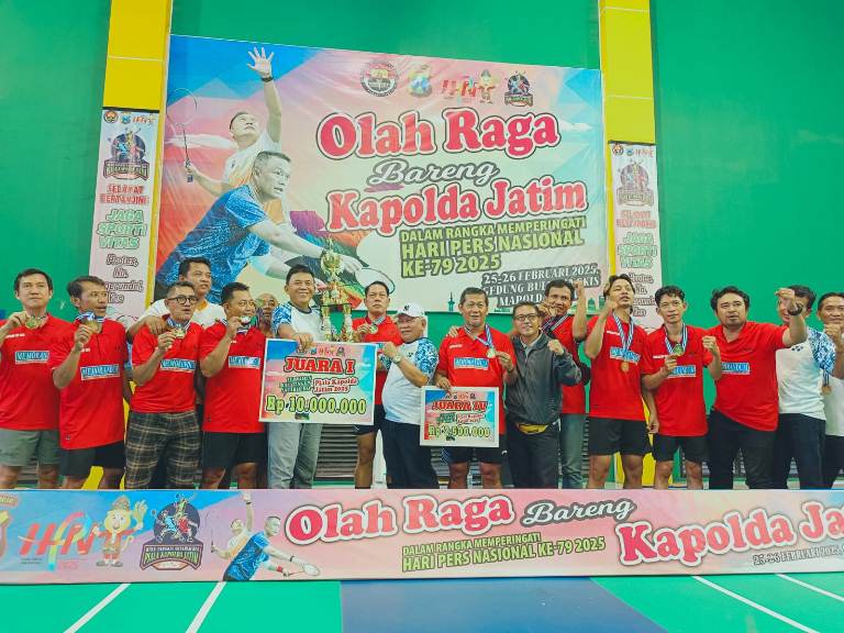 Kejuaraan Bulutangkis Antar Media Kapolda Jatim Cup 2025, Kabidhumas: Tahun Depan Bisa Lebih Meriah 