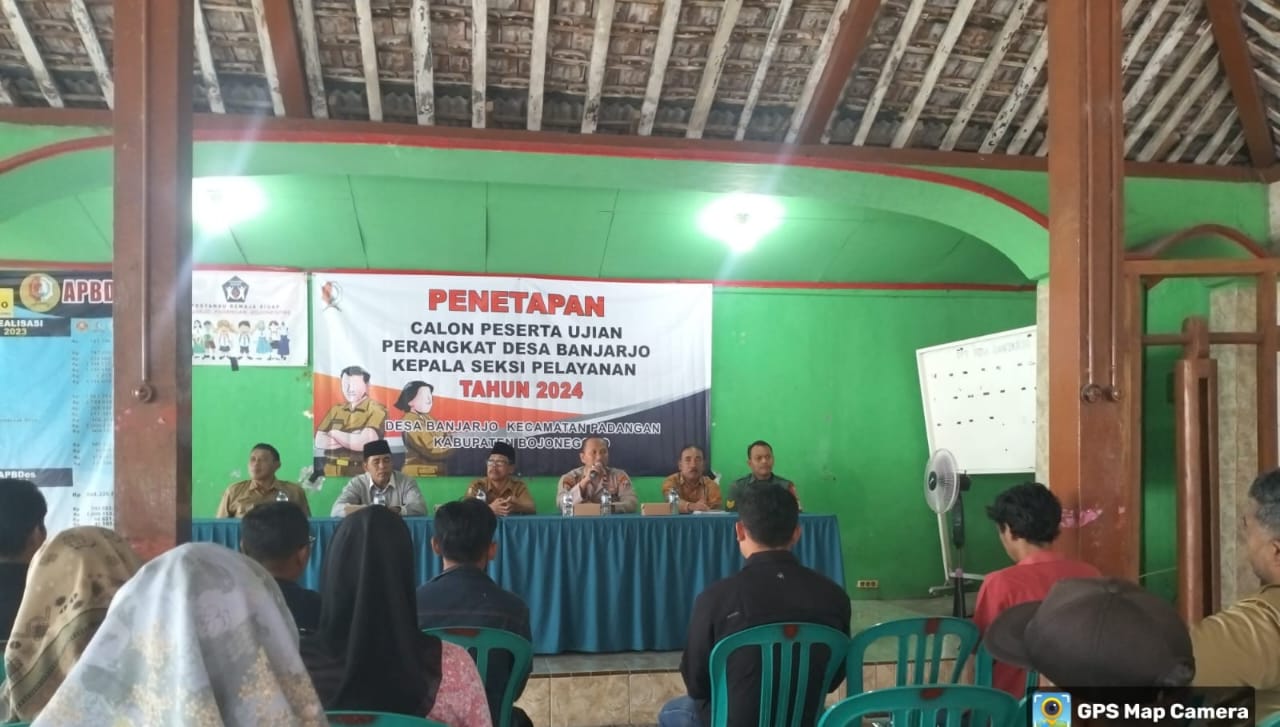 Kapolsek Padangan Hadiri Penetapan Calon Peserta Ujian Perangkat Desa Banjarejo