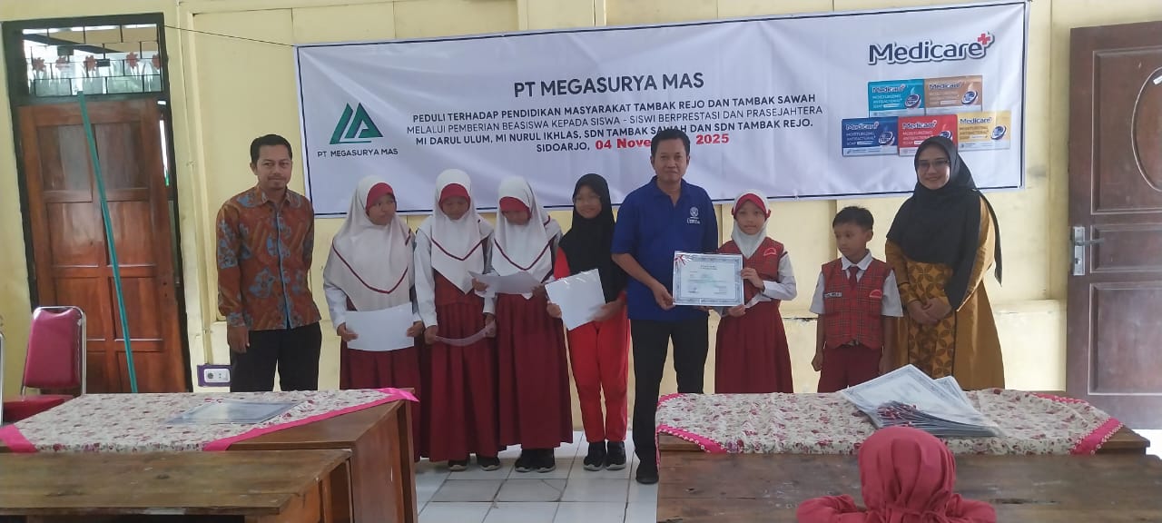 Sebanyak 361 Pelajar Kota Delta dan 44 Murid SD Gresik Dapat Beasiswa dari PT Megasurya Mas