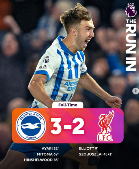 Tekuk Liverpool di Kandang, Brighton Makin Dekat dengan Liga Eropa