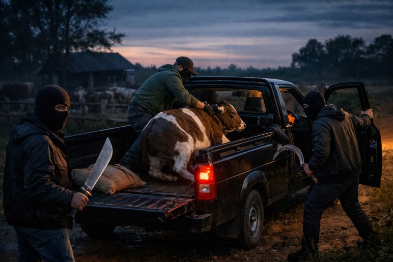 Bawa Sajam dan Mobil Pikap, Komplotan Maling Sapi Ranuyoso Dibekuk Resmob Polres Lumajang