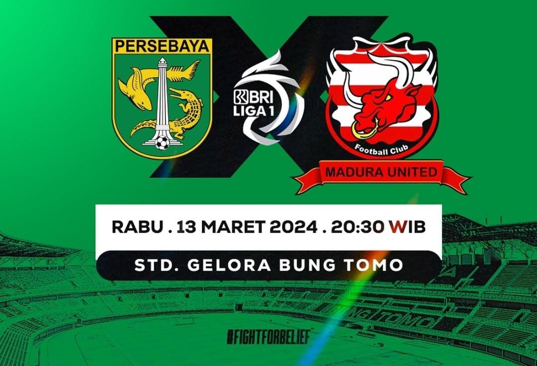 Berikut Susunan Line-up Resmi Derby Suramadu, Persebaya vs Madura United