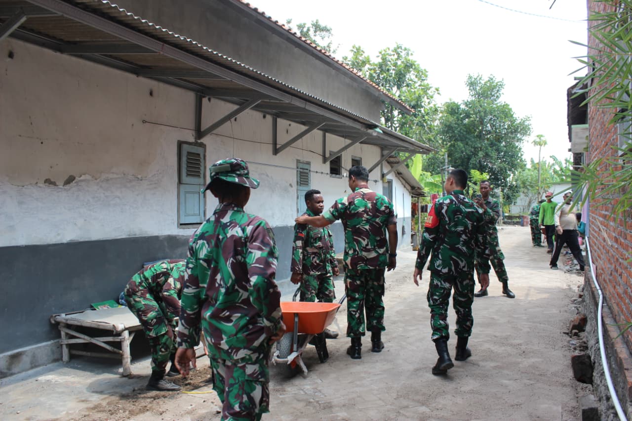 Pavingisasi TMMD Ke-126, Dongkrak Ekonomi Desa Kedondong Tulangan