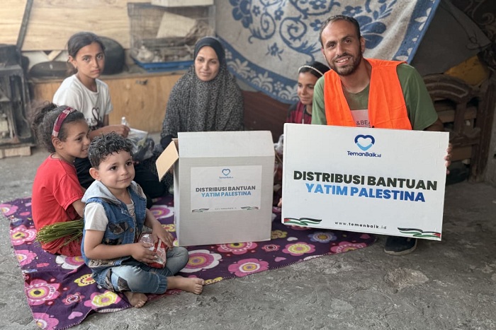 Ribuan Anak Yatim di Gaza Terancam Kelaparan, Teman Baik Salurkan Paket Makanan di Tengah Krisis