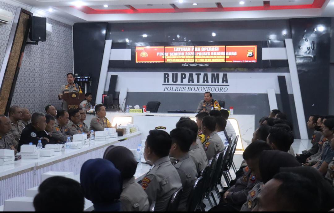 Antisipasi Gangguan Kamtibmas, Polres Bojonegoro Gelar Latpraops Pekat Semeru