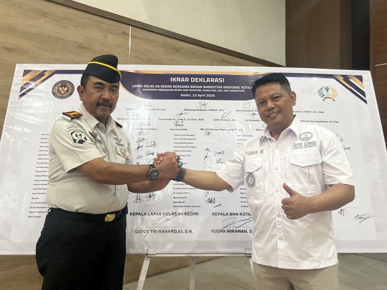 Lapas Kediri dan BNN Deklarasi Bersih Narkoba, Perkuat Pengawasan Internal