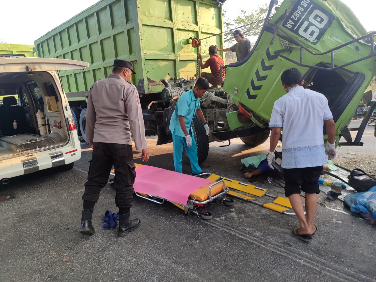 Sehari, Dua Kecelakaan Maut Terjadi di Bungah Gresik, Pengendara Motor dan Sopir Truk Tewas