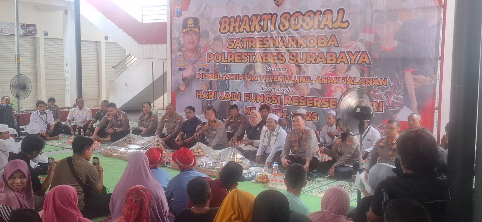 Peringati Hari Jadi Ke-78 Reserse, Polrestabes Surabaya Gelar Bakti Sosial di Kampung Tangguh Bebas Narkoba