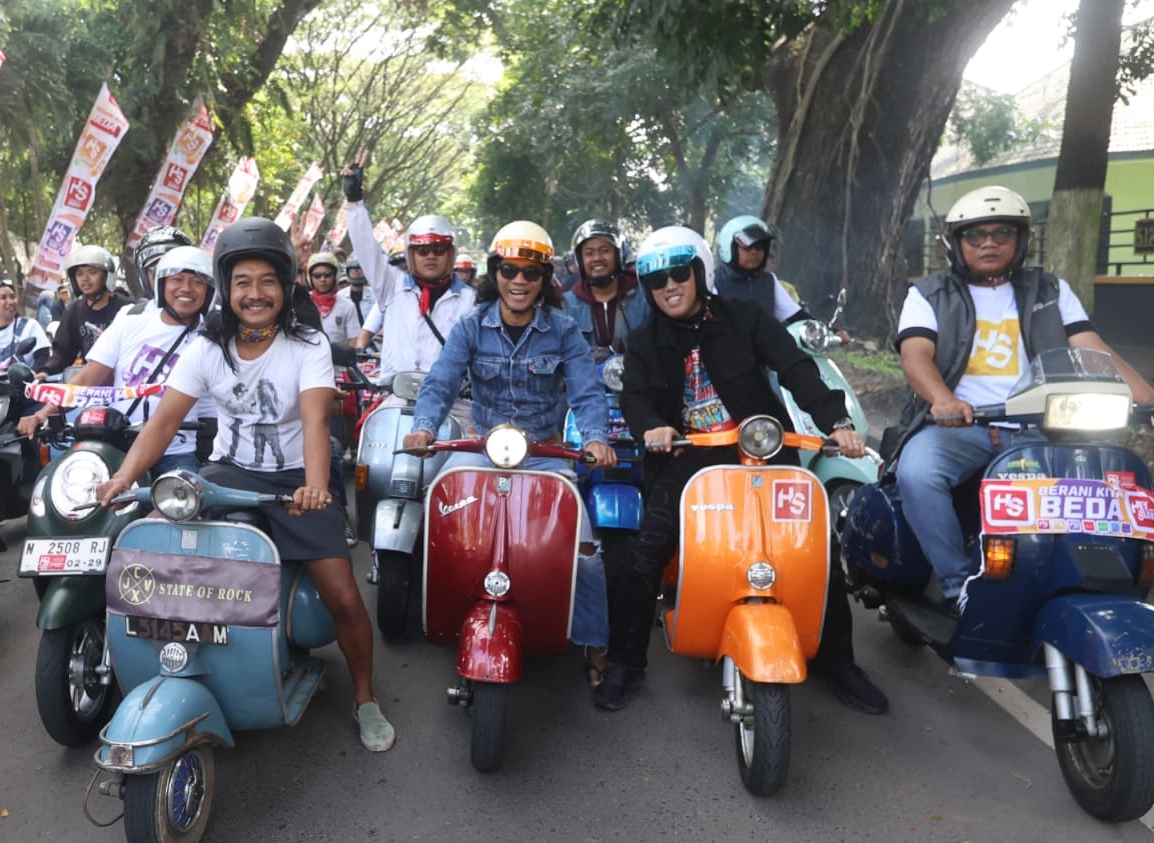 Jelang Konser HS Slank di Rampal, Kaka Riding Keliling Kota Malang