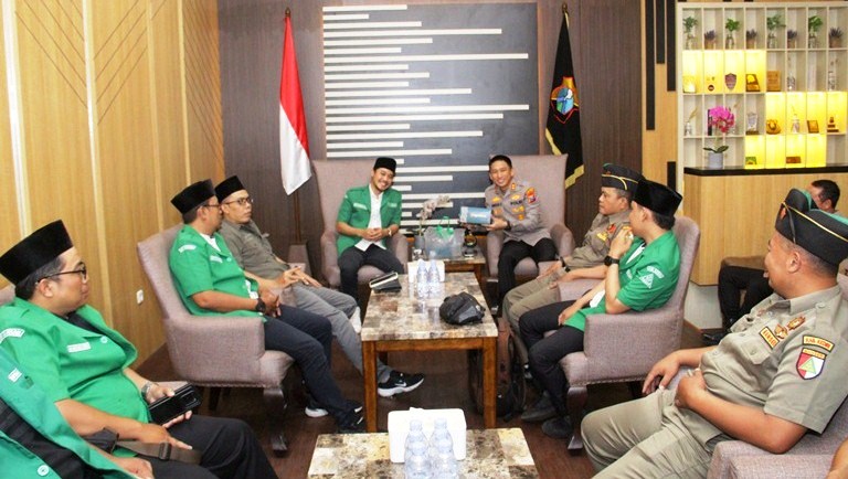 Kapolres Kediri Kota Menerima Kunjungan Silaturahmi Pengurus GP Ansor Kota dan Kabupaten Kediri