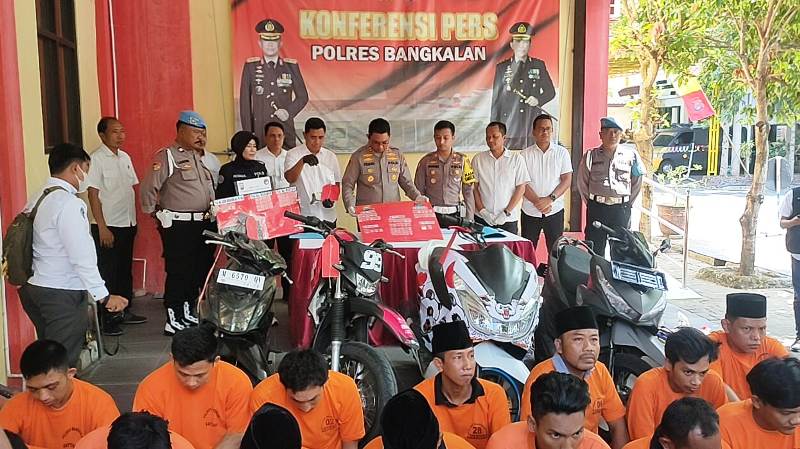 Kapolres Bangkalan Rilis Ungkap Kasus 3C, Narkoba dan Hasil Operasi Patuh Semeru 2024