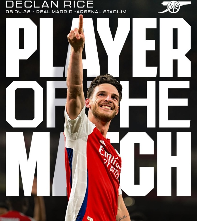 Ada Peran Bukayo Saka dalam 2 Gol Tendangan Bebas Declan Rice ke Gawang Real Madrid di Liga Champions