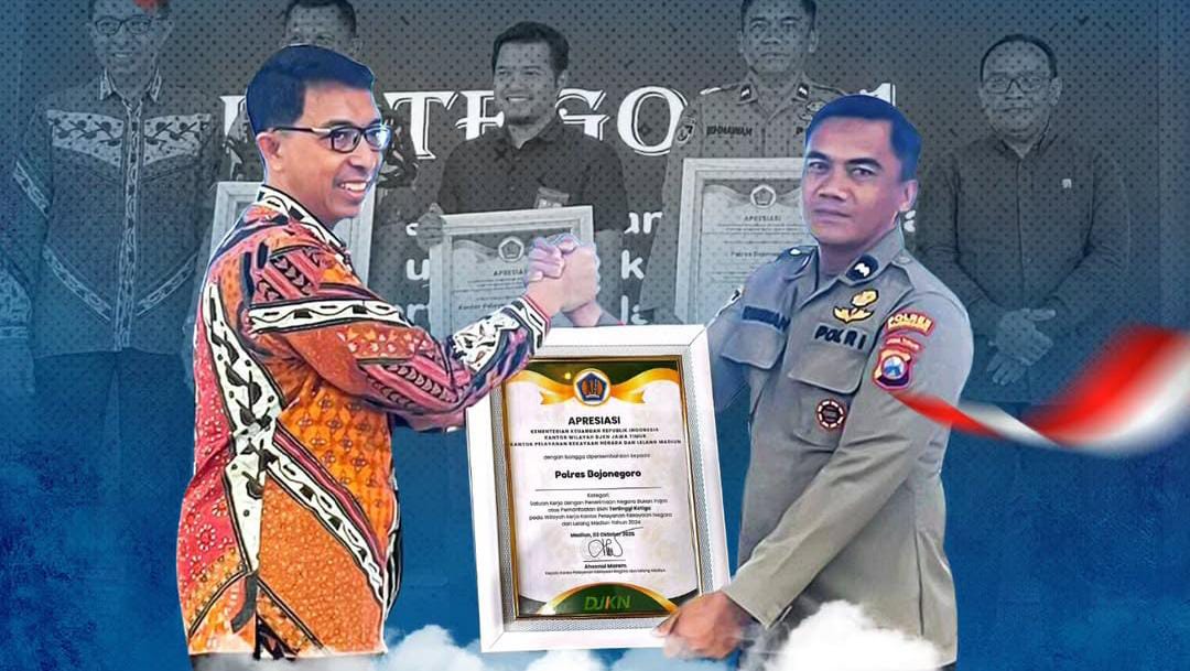 Polres Bojonegoro Raih Apresiasi Peringkat 3 dari Kementerian Keuangan