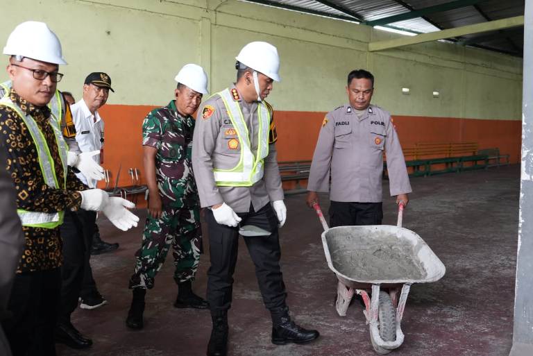 Kapolresta Sidoarjo Ground Breaking SPPG Polri di Desa Kedungcangkring