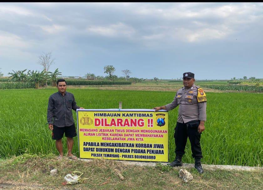 Polsek Temayang Imbau Warga Tak Jebak Tikus dengan Aliran Listrik