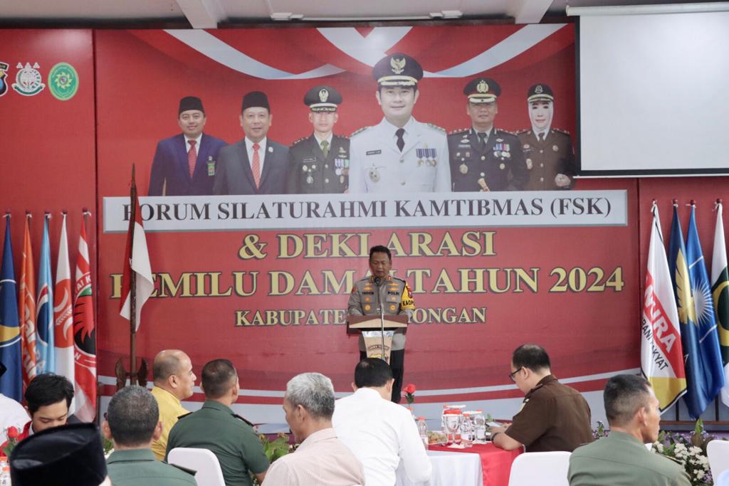 Pastikan Pemilu Damai, Forum Silaturahmi Kamtibmas Digelar Polres Lamongan