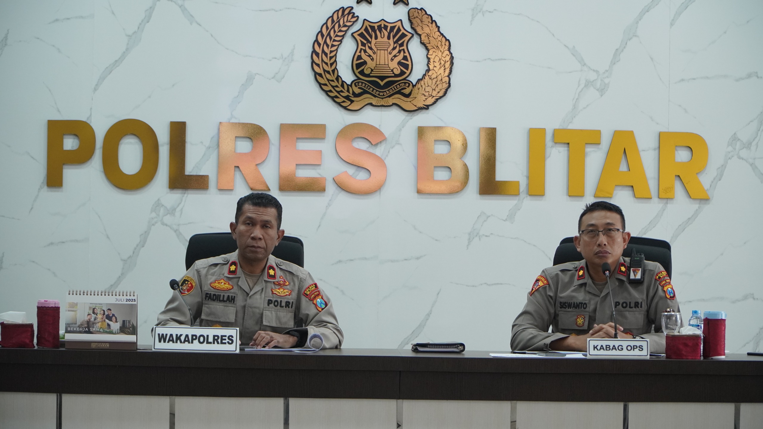 Wujudkan Kamseltibcarlantas, Polres Blitar Gelar Latpraops Patuh Semeru 2025