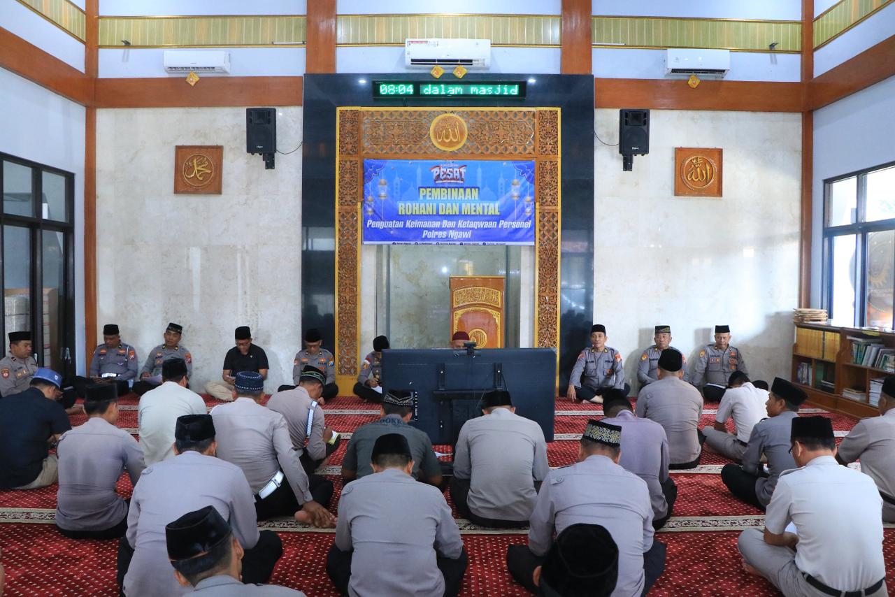 Perkuat Iman dan Moral Anggota, Polres Ngawi Laksanakan Binrohtal