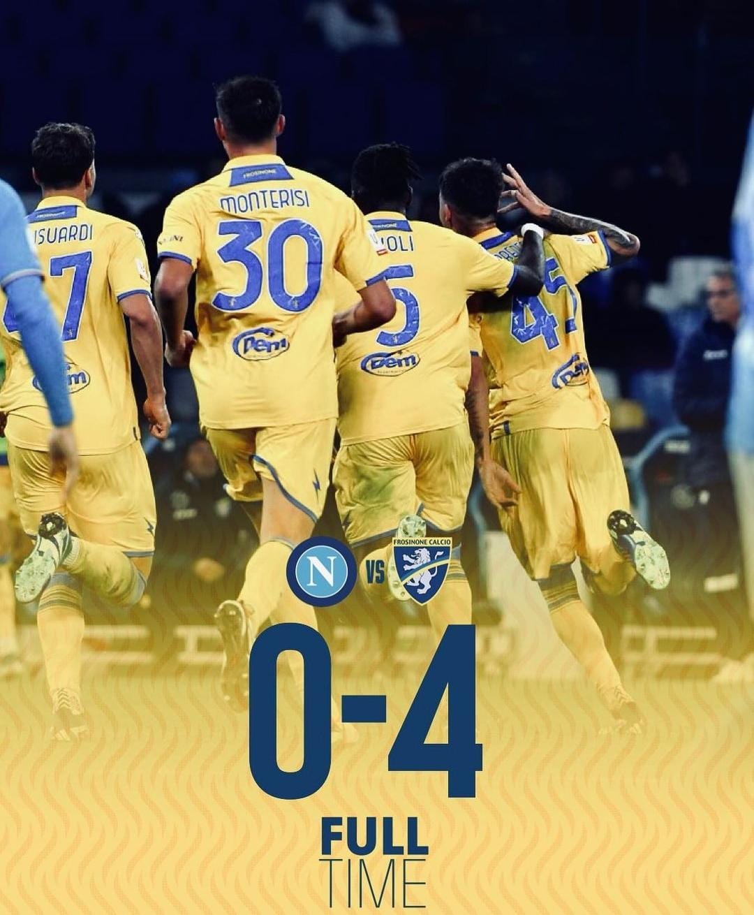 Taklukkan Napoli 4-0, Frosinone Melaju ke Babak Perempat Final Coppa Italia