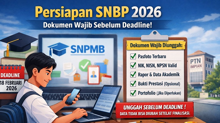 SNBP 2026 di Depan Mata, Ini Syarat dan Dokumen Wajib Pendaftaran PTN