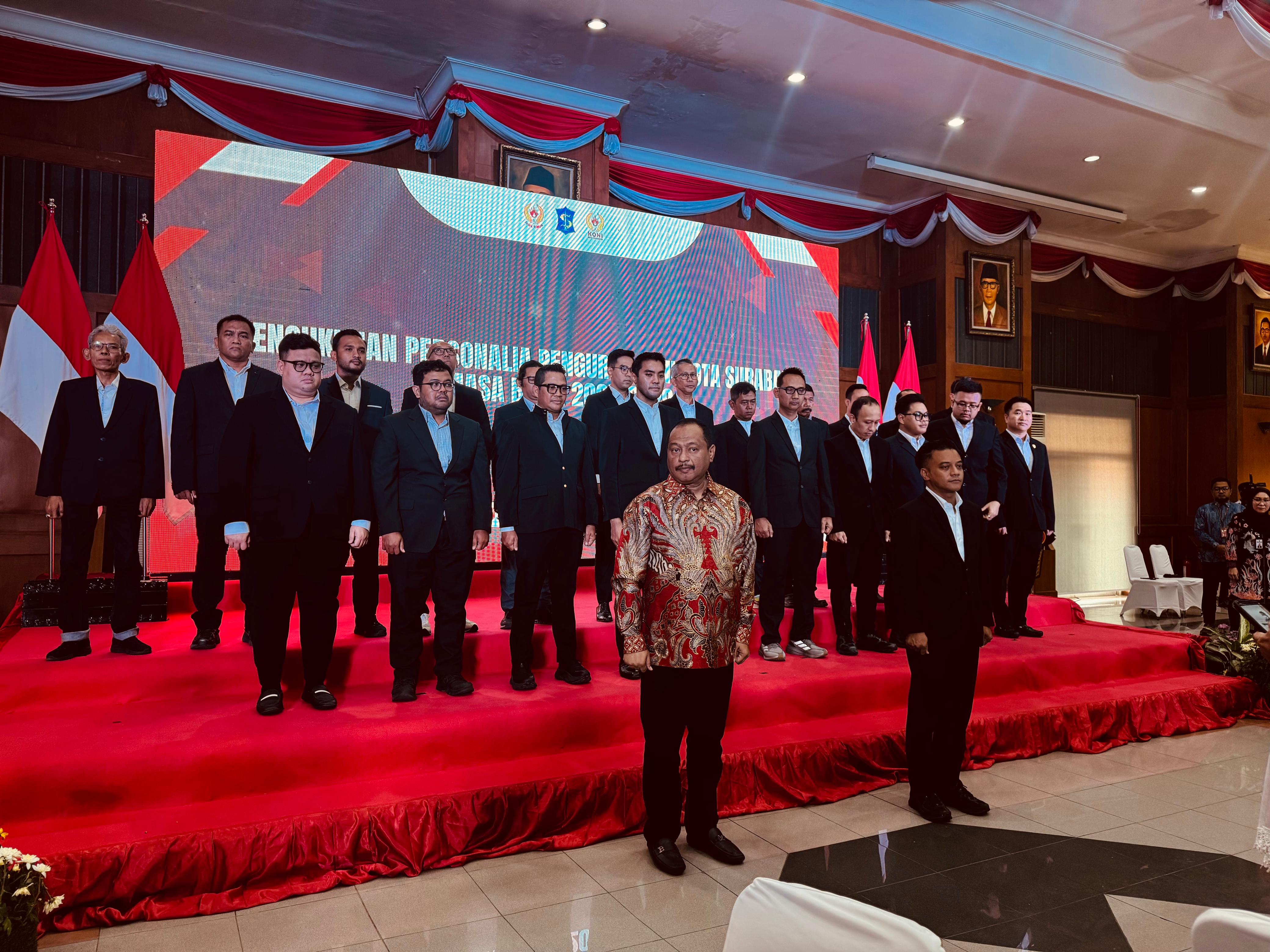 Pelantikan Pengurus KONI Surabaya 2025-2029, Ketua Rio Optimistis Target 250 Emas Porprov 2027 Tercapai