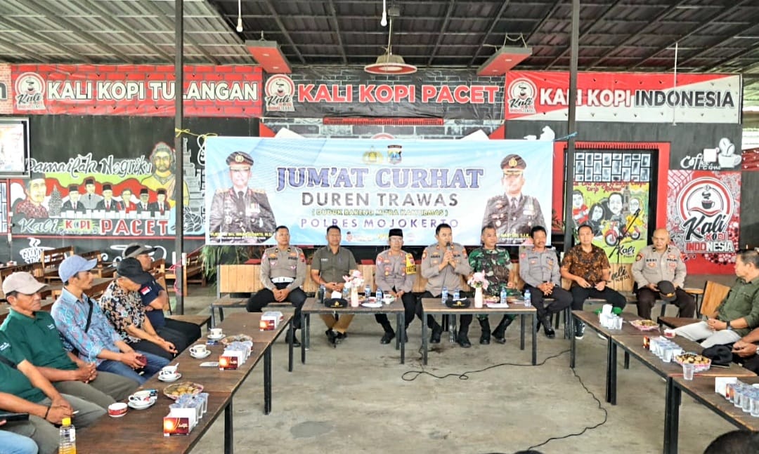 Ciptakan Pemilu Aman dan Damai, Polres Mojokerto Gelar Diskusi dengan Masyarakat