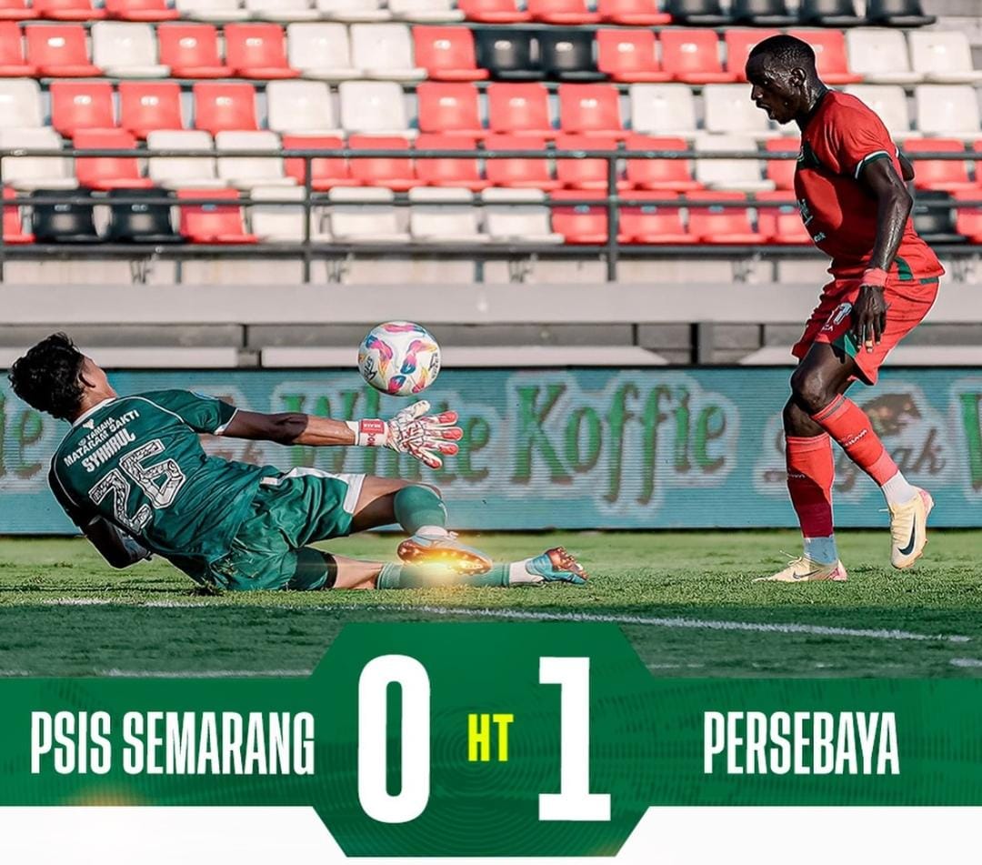 Gol Flavio Silva Bawa Persebaya Unggul 1-0 atas PSIS