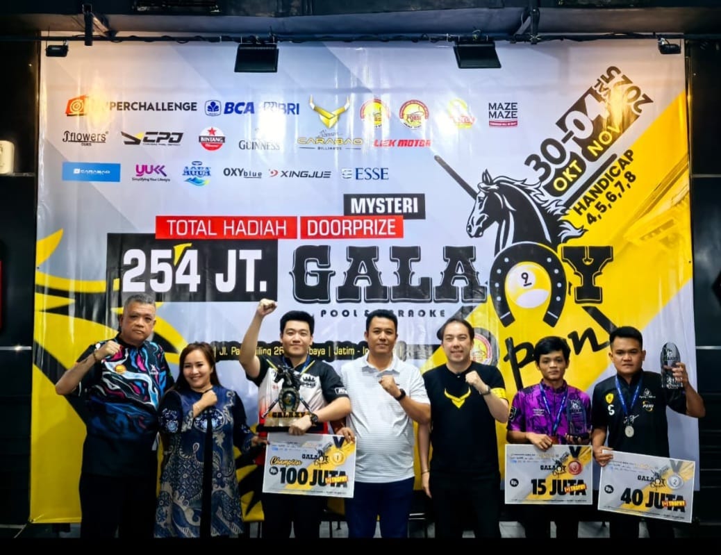 Setelah Galaxy Open 2025, POBSI Surabaya Bidik Empat Turnamen Besar di 2026 dengan Hadiah Rp300 Juta