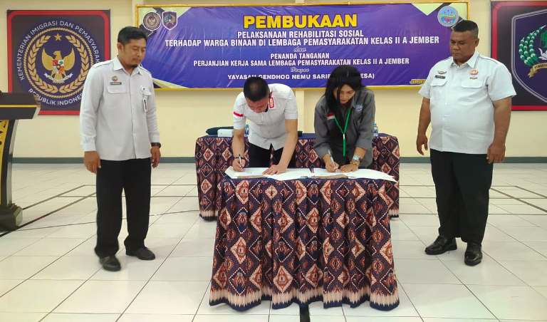 Siap Pulihkan Narapidana Narkotika, Lapas Jember Gandeng GENNESA Gelar Rehabilitasi Sosial