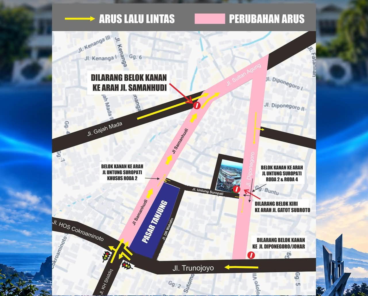 Dengar Keluhan Warga Soal Macet Pasar Tanjung, Dishub Jember Uji Coba Arus Baru Jalan Diponegoro